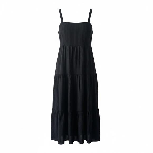 Jenni Kayne Black Spaghetti-Strap Midi Dress - Picture 3 of 4